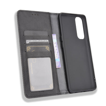 Retro with Wallet Stand Leather Phone Cover for Oppo Reno4 Pro 4G