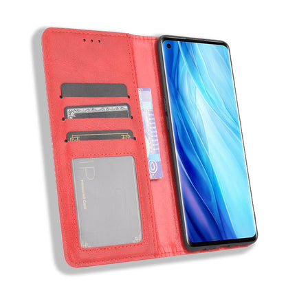 Retro with Wallet Stand Leather Phone Cover for Oppo Reno4 Pro 4G