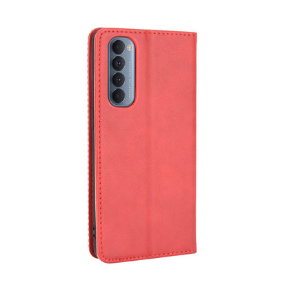 Retro with Wallet Stand Leather Phone Cover for Oppo Reno4 Pro 4G