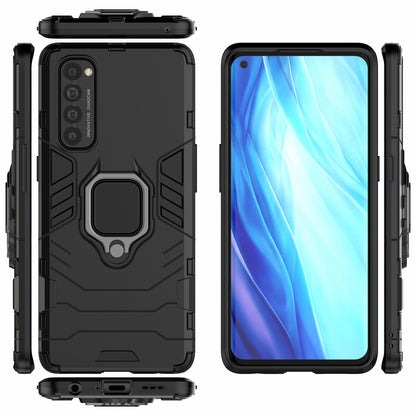 Cool Guard PC + TPU Hybrid Phone Case with Kickstand for Oppo Reno4 Pro 4G