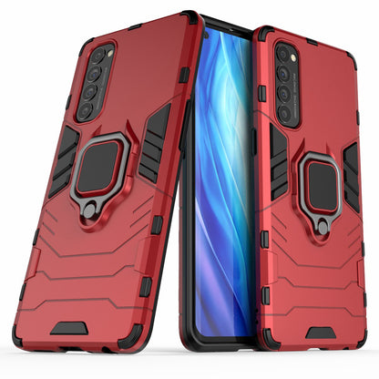 Cool Guard PC + TPU Hybrid Phone Case with Kickstand for Oppo Reno4 Pro 4G