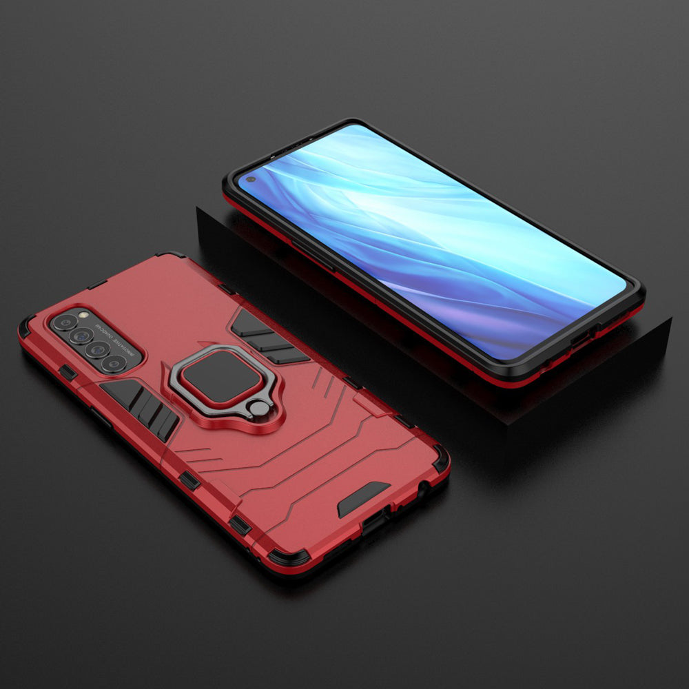 Cool Guard PC + TPU Hybrid Phone Case with Kickstand for Oppo Reno4 Pro 4G