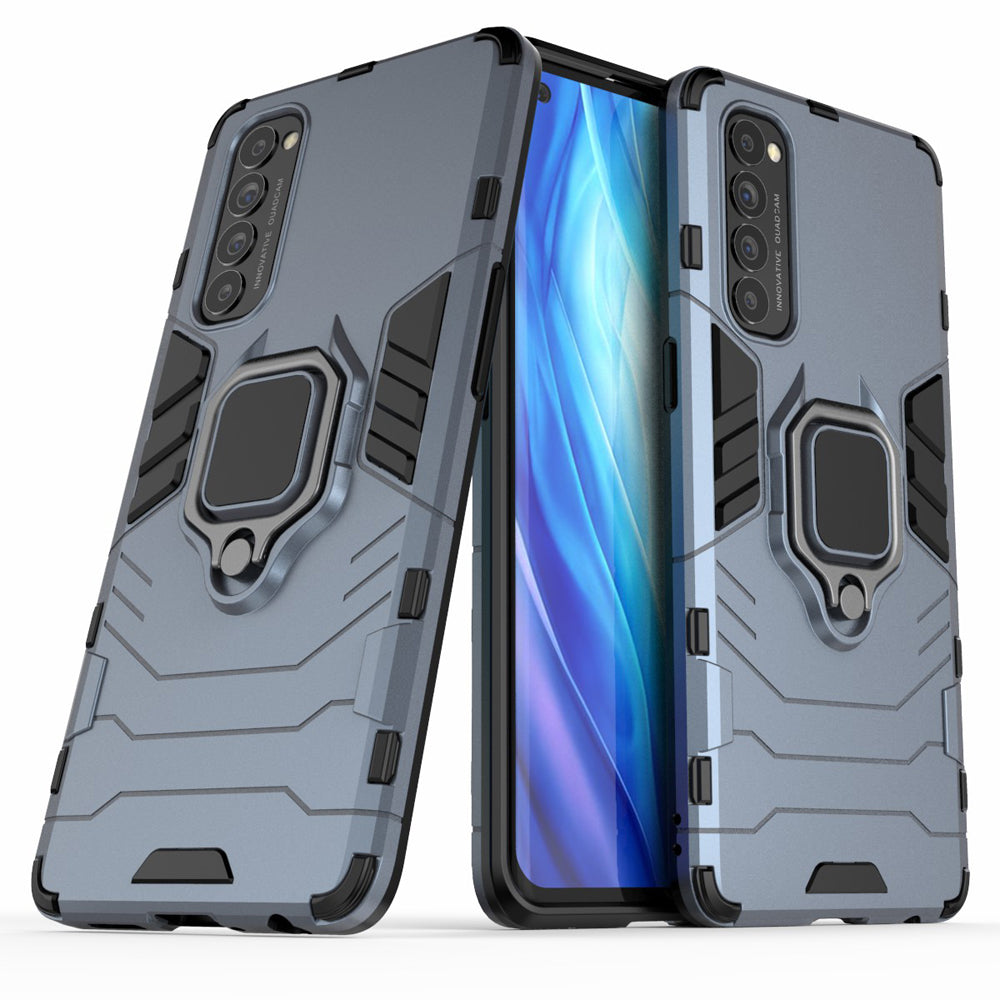 Cool Guard PC + TPU Hybrid Phone Case with Kickstand for Oppo Reno4 Pro 4G