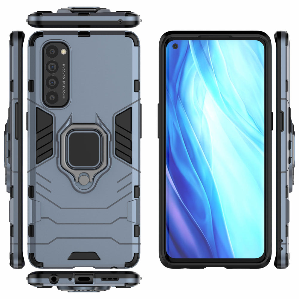 Cool Guard PC + TPU Hybrid Phone Case with Kickstand for Oppo Reno4 Pro 4G