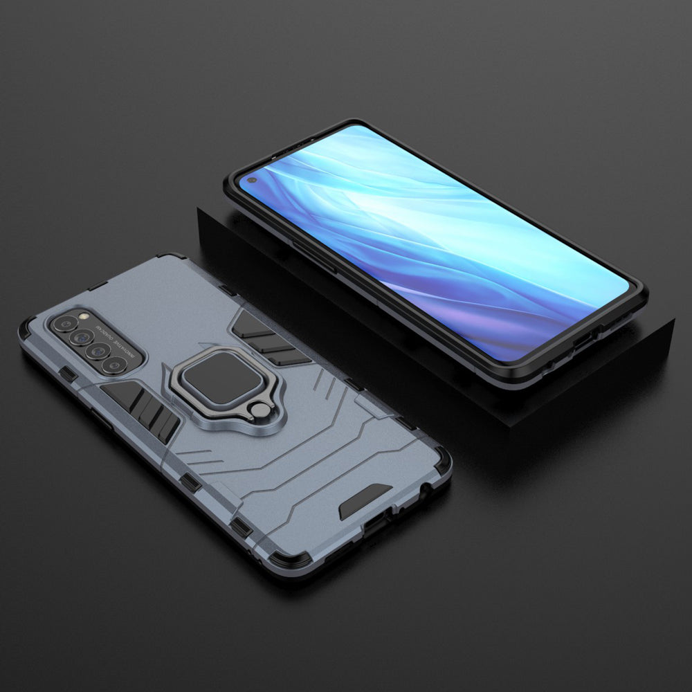 Cool Guard PC + TPU Hybrid Phone Case with Kickstand for Oppo Reno4 Pro 4G