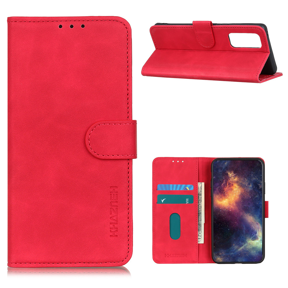 KHAZNEH Retro Style Leather Protective Case Phone Shell for vivo Y20