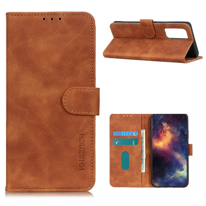 KHAZNEH Retro Style Leather Protective Case Phone Shell for vivo Y20