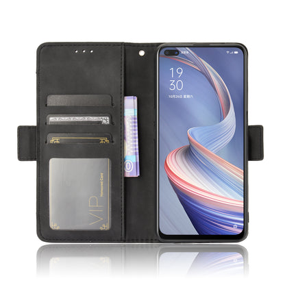 Multiple Card Slots Leather Shell Wallet Cell Phone Cover for OPPO A92s/Reno4 Z 5G with Multi-Angle Stand