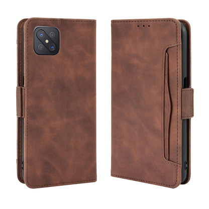 Multiple Card Slots Leather Shell Wallet Cell Phone Cover for OPPO A92s/Reno4 Z 5G with Multi-Angle Stand