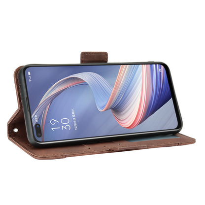 Multiple Card Slots Leather Shell Wallet Cell Phone Cover for OPPO A92s/Reno4 Z 5G with Multi-Angle Stand