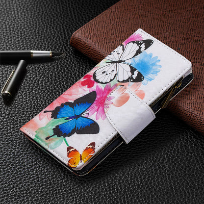 Printing Skin Zipper Pocket Leather Case for Oppo Reno3 Pro/Find X2 Neo