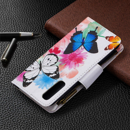 Printing Skin Zipper Pocket Leather Case for Oppo Reno3 Pro/Find X2 Neo