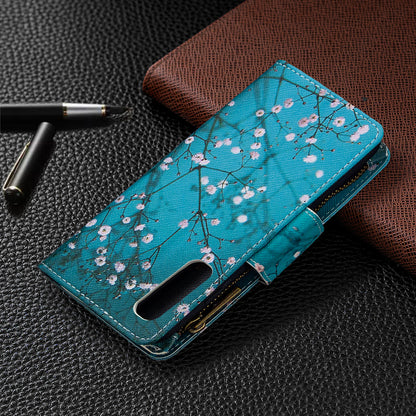 Printing Skin Zipper Pocket Leather Case for Oppo Reno3 Pro/Find X2 Neo