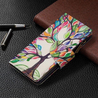 Printing Skin Zipper Pocket Leather Case for Oppo Reno3 Pro/Find X2 Neo