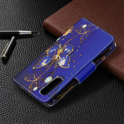 Printing Skin Zipper Pocket Leather Case for Oppo Reno3 Pro/Find X2 Neo