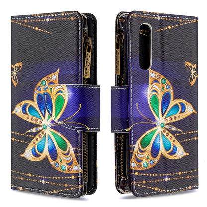 Printing Skin Zipper Pocket Leather Case for Oppo Reno3 Pro/Find X2 Neo