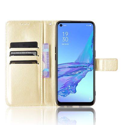 Crazy Horse Texture Protector Wallet Stand Leather Shell for Oppo A53(2020)/A32 (2020)