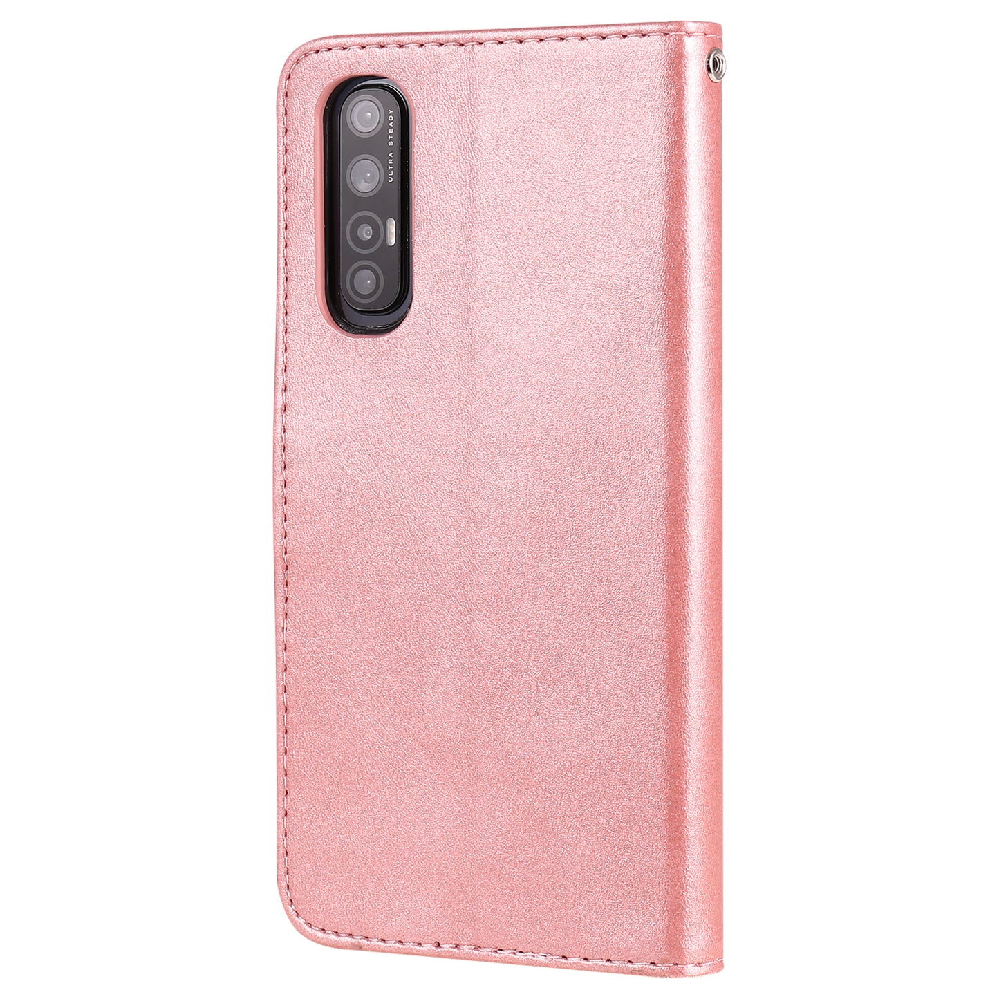 Zipper Pocket Leather Protector Wallet Case for OPPO Find X2 Neo/Reno3 Pro