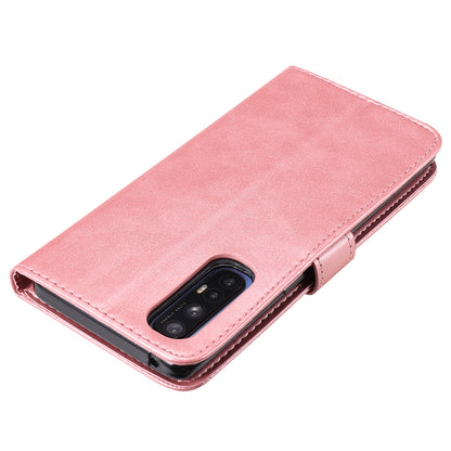 Zipper Pocket Leather Protector Wallet Case for OPPO Find X2 Neo/Reno3 Pro