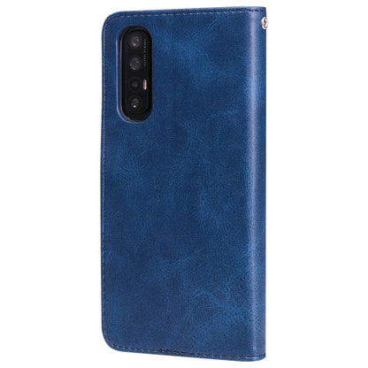 Zipper Pocket Leather Protector Wallet Case for OPPO Find X2 Neo/Reno3 Pro