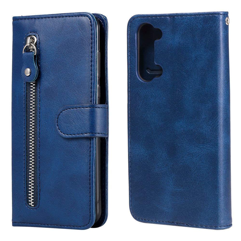 Wallet Zipper Pocket Leather Cover for Oppo Find X2 Lite/Reno3