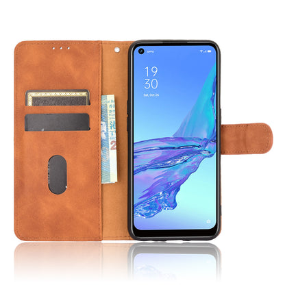 Silky Touch Leather Wallet Case for OPPO A53 (2020)/A32 (2020)