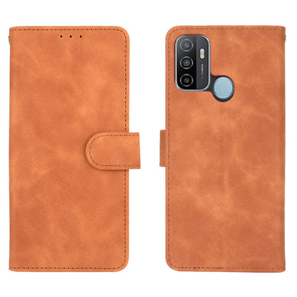 Silky Touch Leather Wallet Case for OPPO A53 (2020)/A32 (2020)