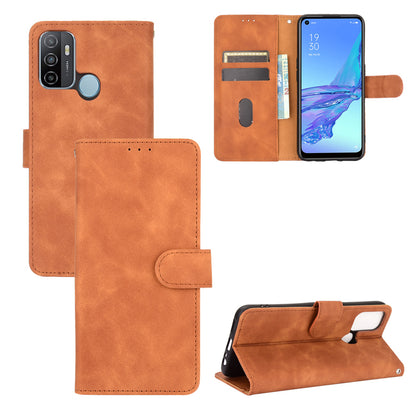 Silky Touch Leather Wallet Case for OPPO A53 (2020)/A32 (2020)