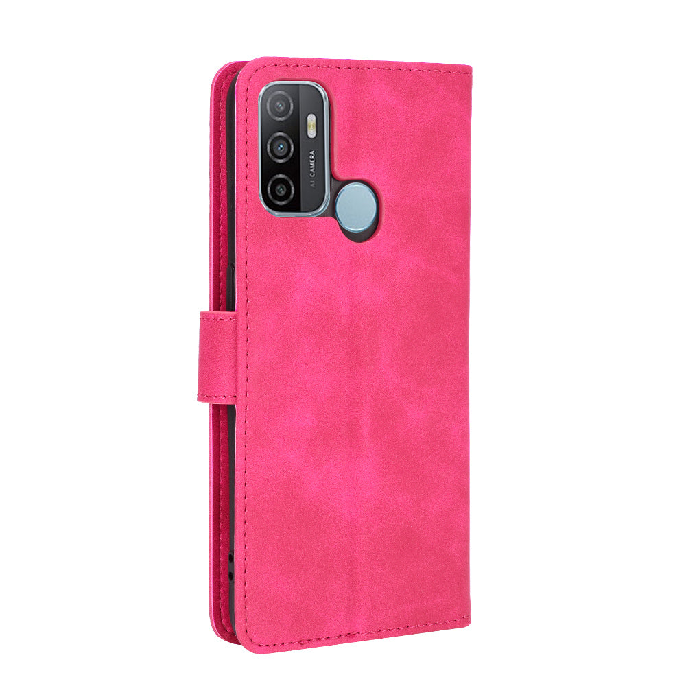 Silky Touch Leather Wallet Case for OPPO A53 (2020)/A32 (2020)