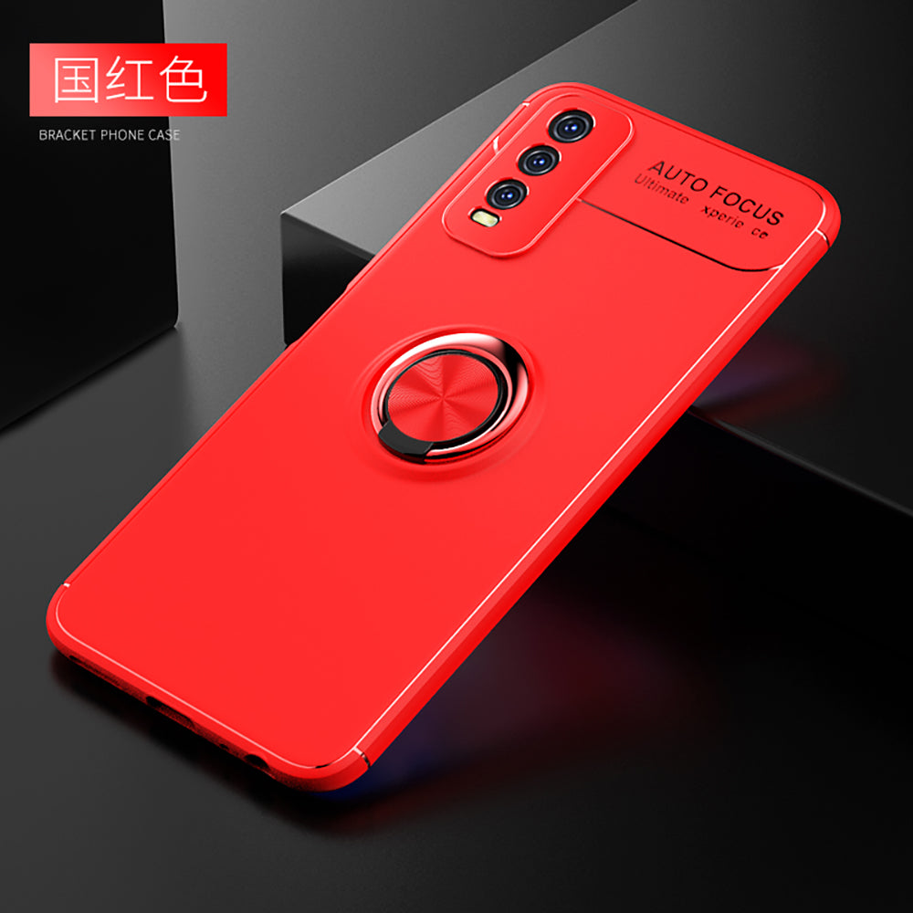 Finger Ring Kickstand TPU Case Built-in Magnetic Sheet for vivo Y20