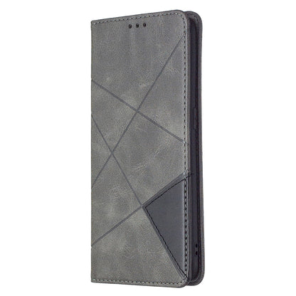 Geometric Pattern Leather Stand Case Card Holder Shell for Oppo Find X2 Lite