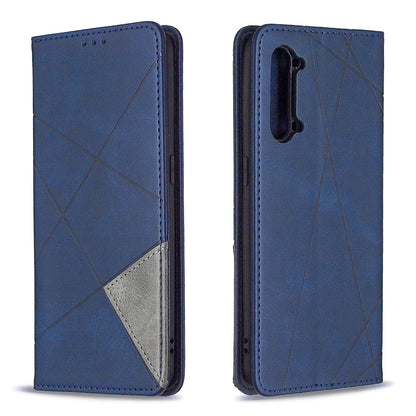 Geometric Pattern Leather Stand Case Card Holder Shell for Oppo Find X2 Lite