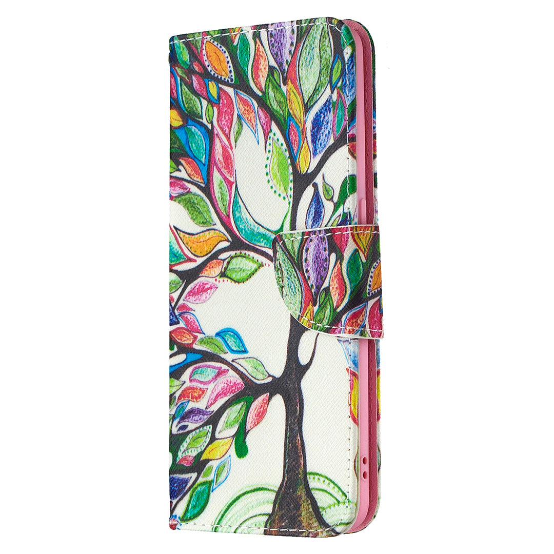 Pattern Printing Leather Wallet Protective Case for Oppo Find X2 Lite