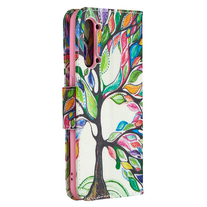 Pattern Printing Leather Wallet Protective Case for Oppo Find X2 Lite