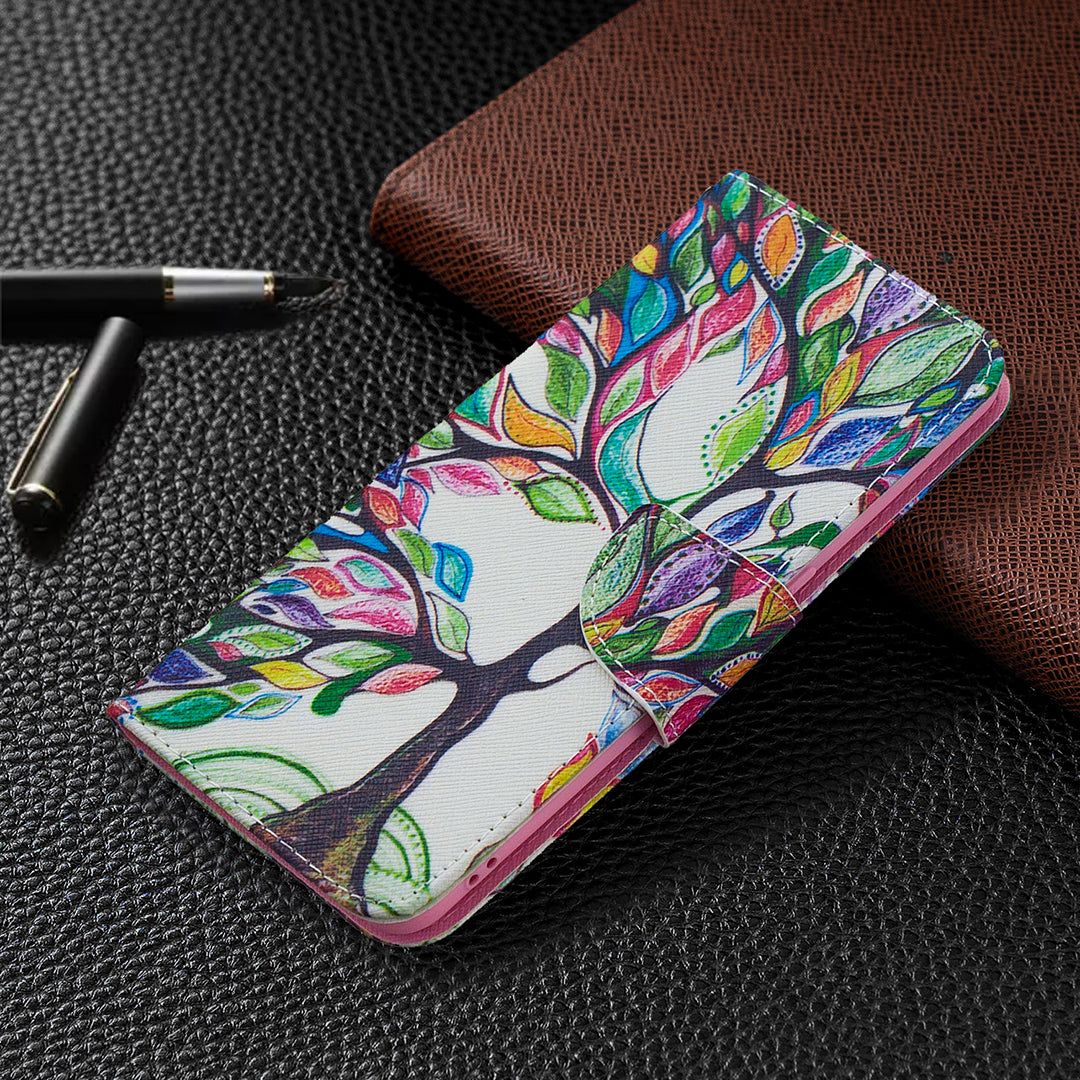 Pattern Printing Leather Wallet Protective Case for Oppo Find X2 Lite