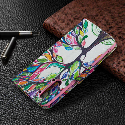 Pattern Printing Leather Wallet Protective Case for Oppo Find X2 Lite