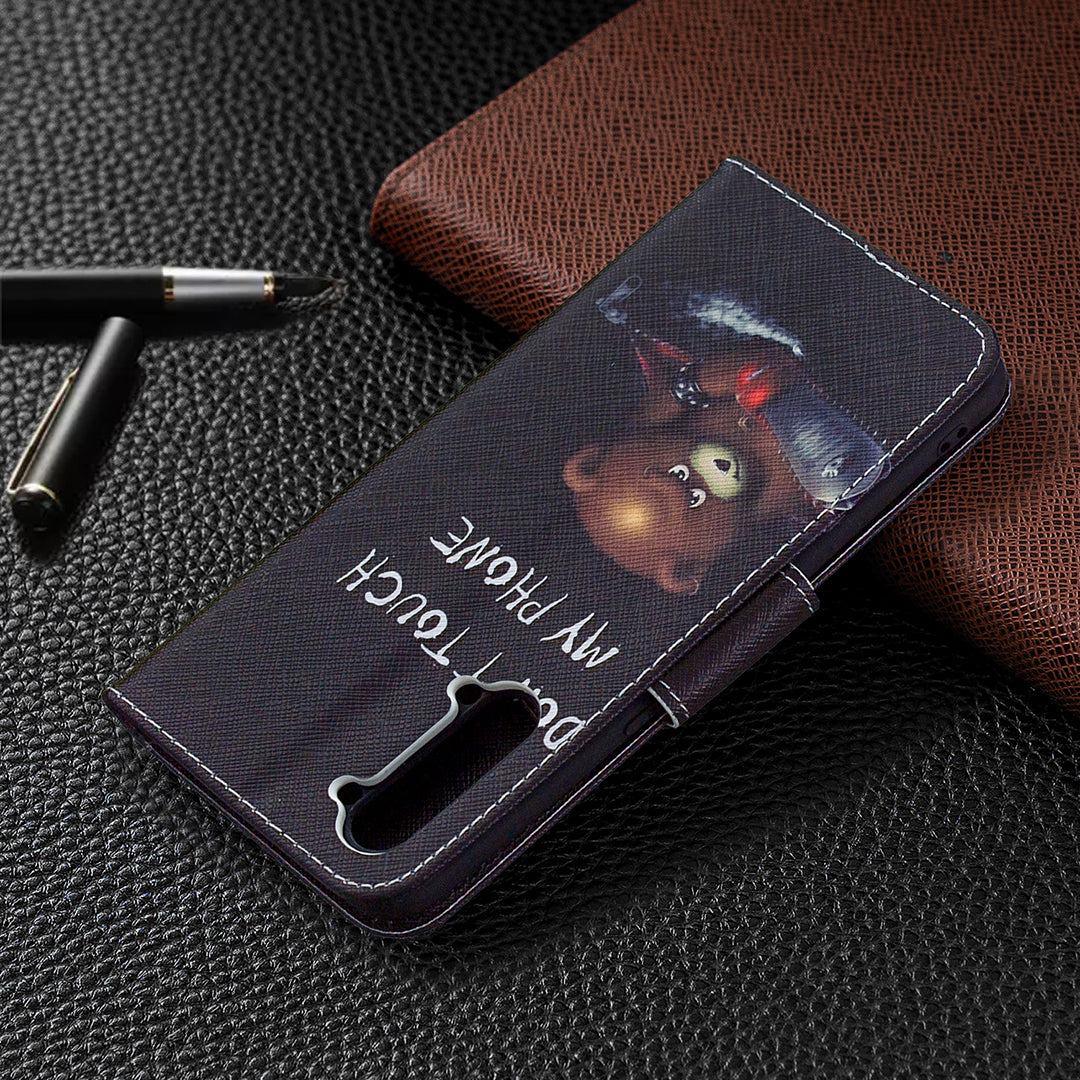 Pattern Printing Leather Wallet Protective Case for Oppo Find X2 Lite