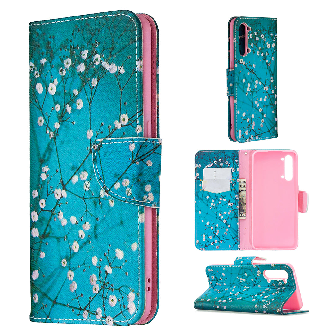 Pattern Printing Leather Wallet Protective Case for Oppo Find X2 Lite