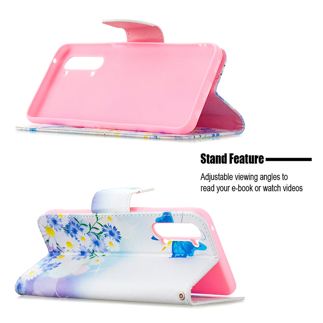 Pattern Printing Leather Wallet Protective Case for Oppo Find X2 Lite