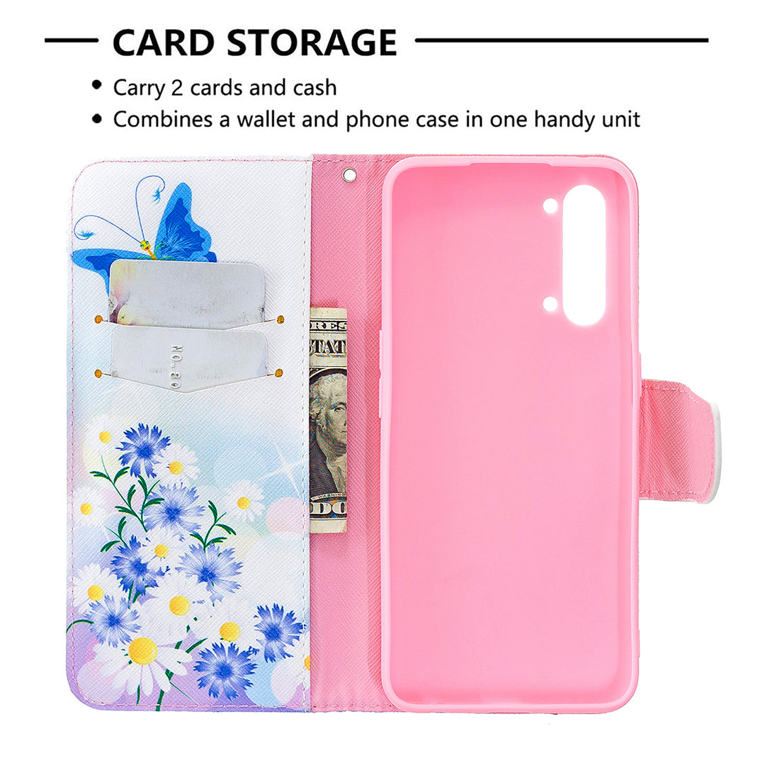 Pattern Printing Leather Wallet Protective Case for Oppo Find X2 Lite