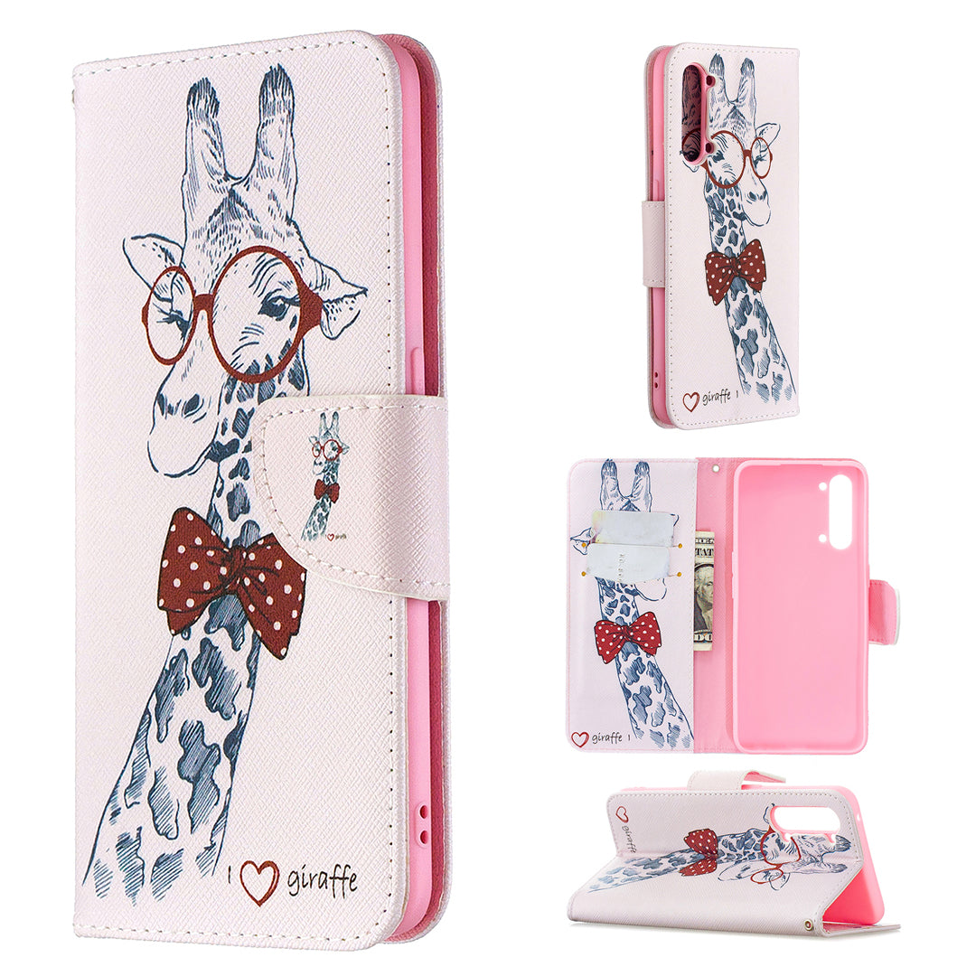 Pattern Printing Leather Wallet Protective Case for Oppo Find X2 Lite