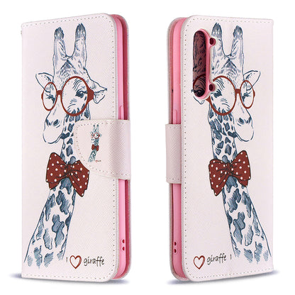 Pattern Printing Leather Wallet Protective Case for Oppo Find X2 Lite