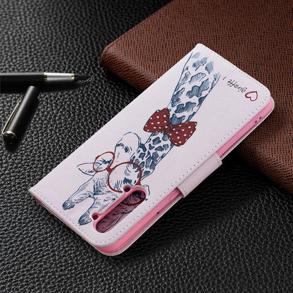 Pattern Printing Leather Wallet Protective Case for Oppo Find X2 Lite