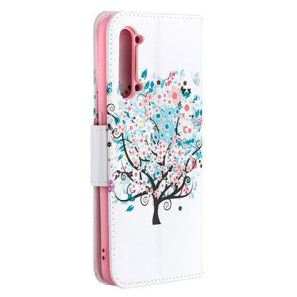 Pattern Printing Leather Wallet Protective Case for Oppo Find X2 Lite