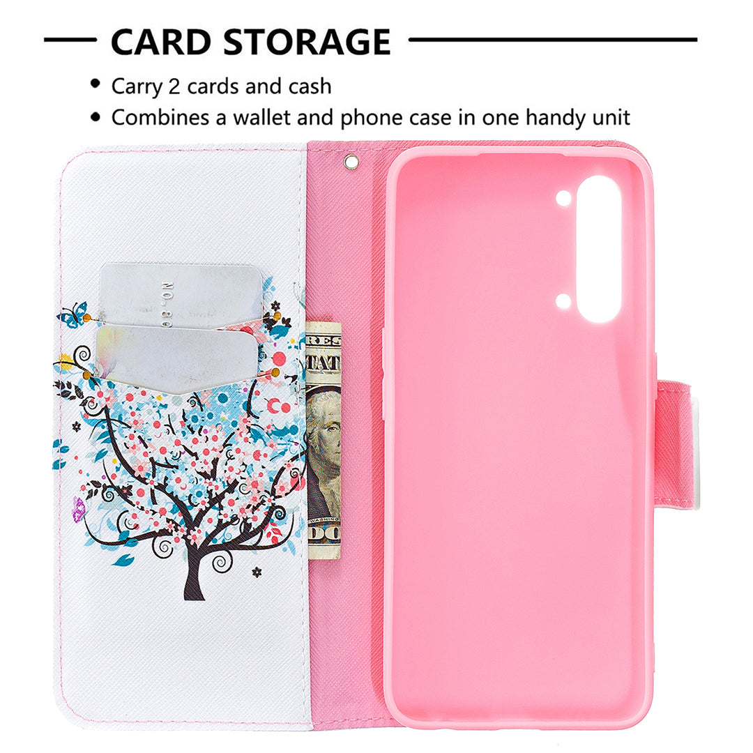 Pattern Printing Leather Wallet Protective Case for Oppo Find X2 Lite