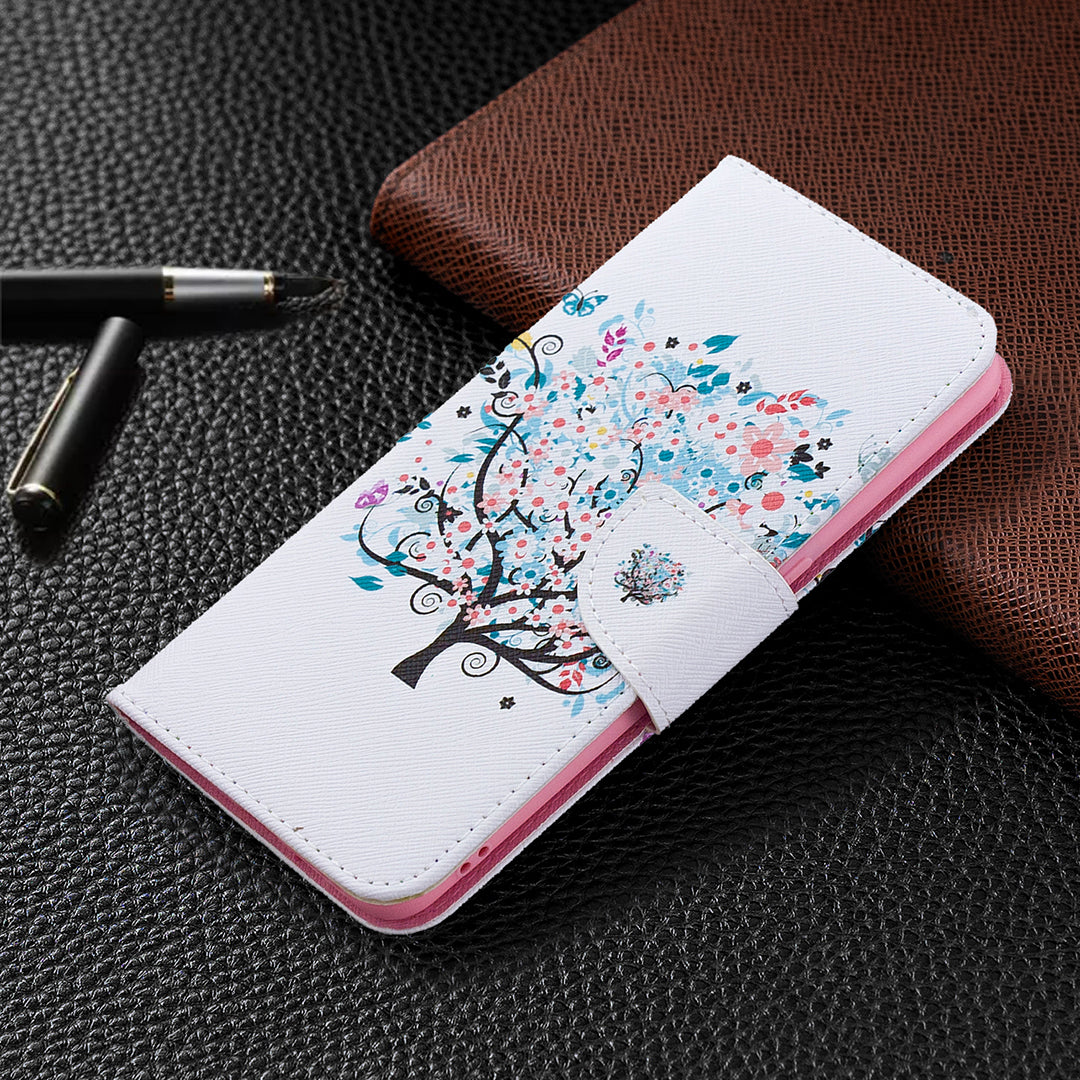 Pattern Printing Leather Wallet Protective Case for Oppo Find X2 Lite