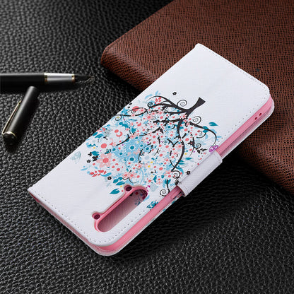 Pattern Printing Leather Wallet Protective Case for Oppo Find X2 Lite