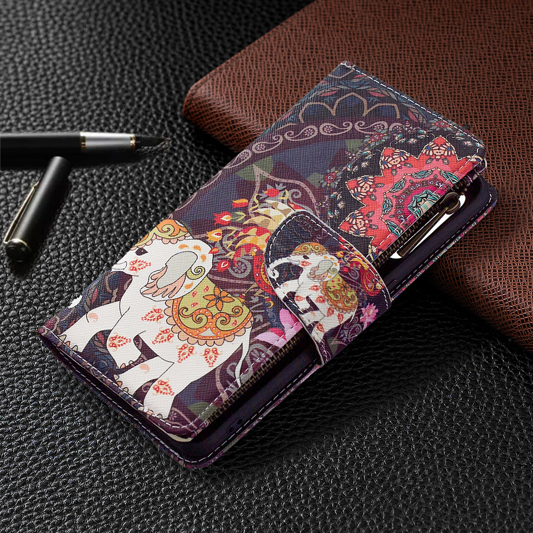 BF03 Pattern Printing Zipper Wallet Leather Phone Case for Oppo Find X2 Lite