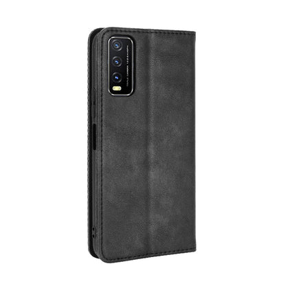 Retro Style PU Leather Stand Wallet Phone Casing for vivo Y20/Y20i