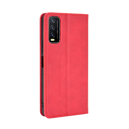 Retro Style PU Leather Stand Wallet Phone Casing for vivo Y20/Y20i